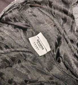Savana Y2K Star Distressed Grey Long Sleeve Top