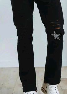 Shein Slim Fit Full Length Stars Placement Print D