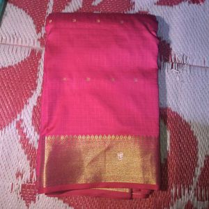Vibrant Pink Silk Saree