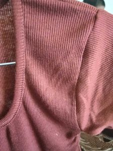 fitted square neckline top