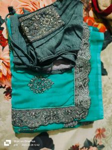 Women And Girls Sea Green Saree