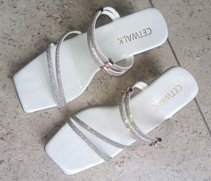 Sparkling White Heels