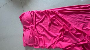 Hot Pink Strapless Maxi tube Dress