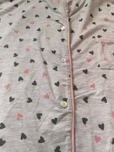 Heart Print Pajama Set