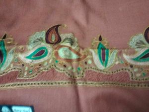 Embroidered showal