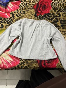 Grey Cropped Sweatshirt