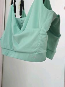 Clovia Non-Wired Sports Bra in Turquoise Blue