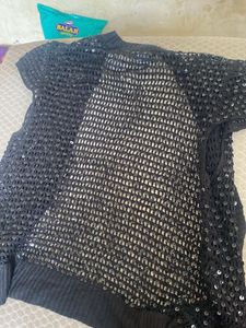 Sparkling Black Cardigan