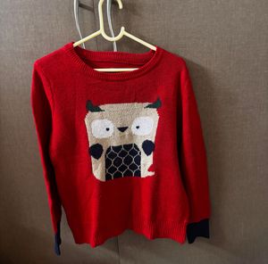 cute Red Owl Sweater