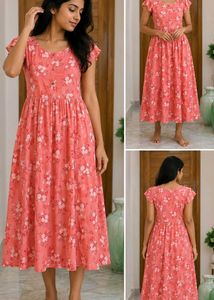 Floral Print Cotton Kurta