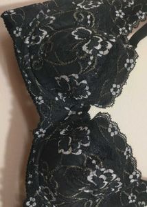 Black ⚫ Lace Design Bra For 34 D Bust