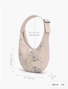 Marble Print Hobo Bag