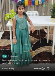 Teal Sharara Set with Crop Top