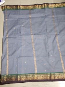 Cotton Blend Pure Gadwal Pattu Saree