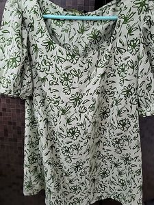 Floral Print Green Top