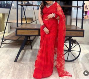 Red saree for festive season