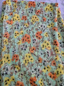 Floral Print Chiffon Saree