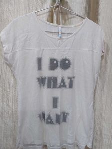 White Graphic Tee 'I Do What