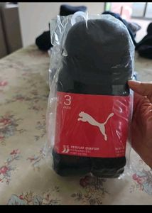 Puma 3 Pairs Black Socks