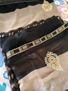 Elegant Saree with Embellishments