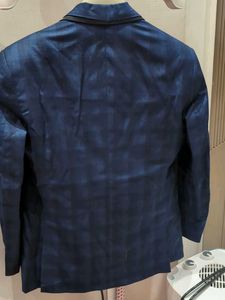 Men's Stylish Blue Checkered Suit