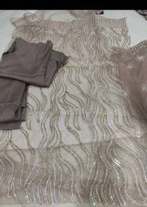 Elegant Brown Kurta Set with Sequins