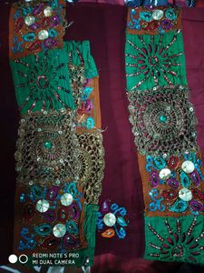 FESTIVAL DISCOUNT UNIQUE Design Hand Embroidered Georgette Saree
