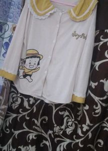 Cute Cartoon Print Top