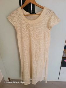 Cream Lace Kurta