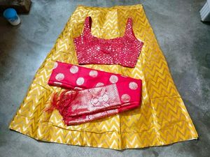 Orange & Yellow Lehenga