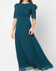 Offer-Elegant Teal Midi Dress(bodycon)