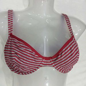 Red & Grey ❤️‍🔥Striped Bra