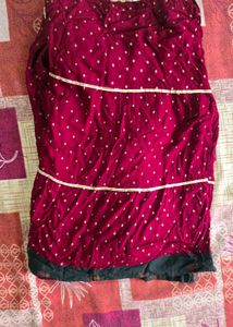 Maroon Printed Palazzo Pants