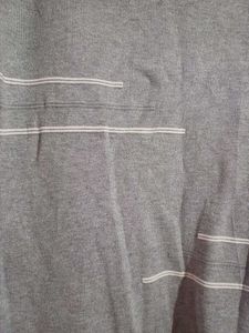 grey full sleeve knit top