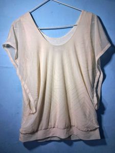 Sheer Batwing Sleeve Top