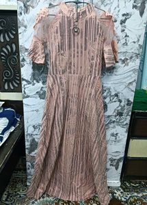 Stylish Striped 30,32 Ethnic Gown