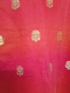 Vibrant Red Kurta with Golden Motifs