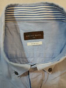 Men's Light Blue Short Sleeve Button-Up Shirt