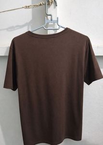 Brown Graphic Print T-shirt