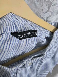 Zudio Striped Blue Casual Shorts