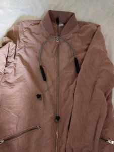 Long Brown Bomber Jacket