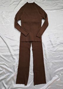 Winter Co Ord Set Brown