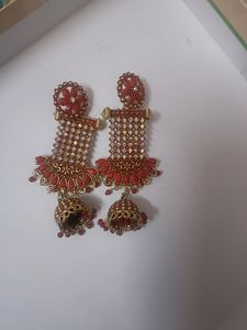 New Without Tag Stylish Red Party Earrings