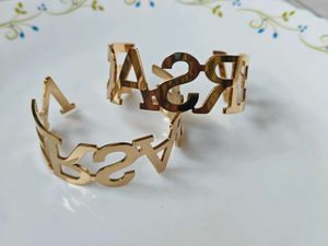 Statement Golden-Tone Bangle Bracelet