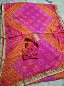 Bandhani Saree with Blouse