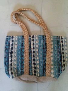 Handmade Jute Trendy bag In Blue Multicolours...
