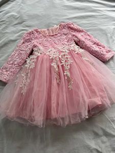 Pink Lace Tulle Dress