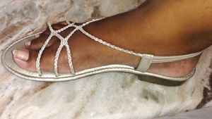 Silver Strappy Sandals Size - 9 To 10