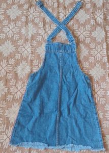 Cute Denim Pinafore Dress