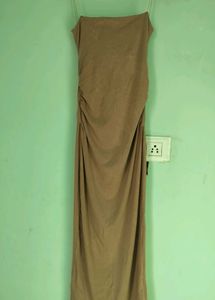 Sleek Ruched Spaghetti Strap Dress